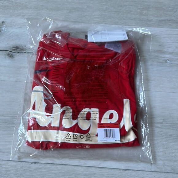 Nike‎ MikeTrout 27 Angels Nike 2022 T-Shirt - Red SZ L NWT IN PACKAGING - Picture 4 of 5
